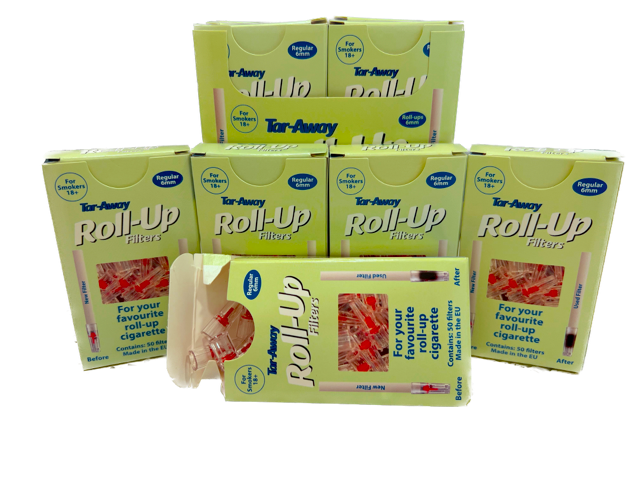 Tar-Away Cigarette Filters (6mm) for ROLL UP cigarettes