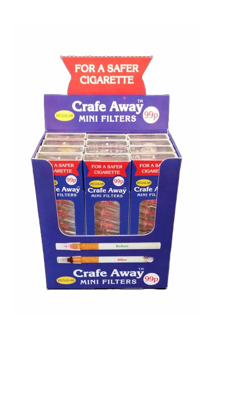 12 x packs of Crafe Away Standard Cigarette Filters