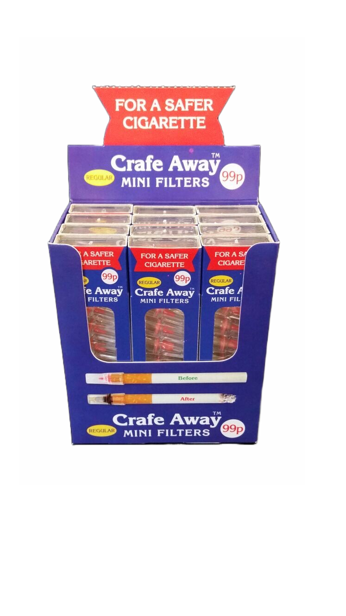 12 x packs of Crafe Away Standard Cigarette Filters TarBan Filters